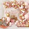 154 PCS Rose Gold Balloons Garland Arch Kit, Rose Gold Pink White Confetti Balloons for Women Girls Princess Engagement Bridal Shower Wedding Bachelorette Brithday Party Decoration…